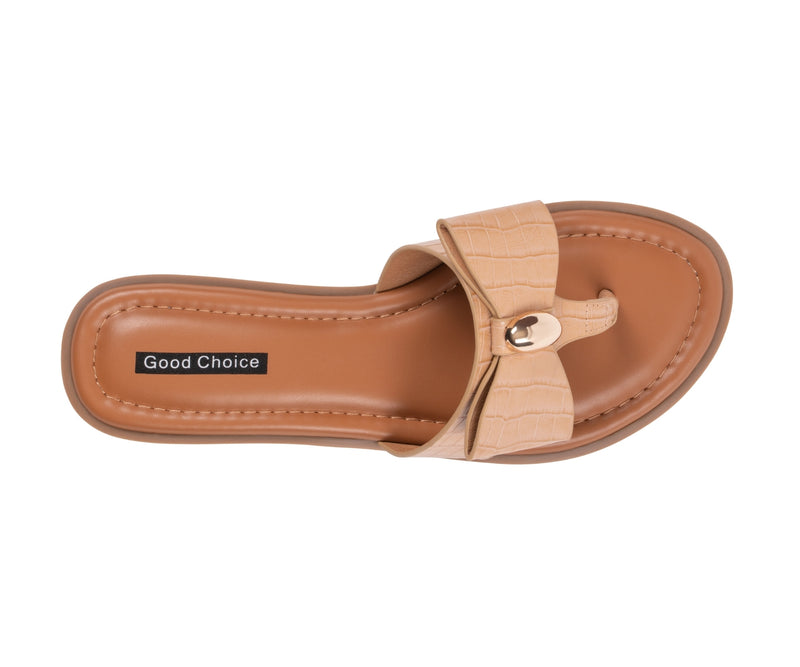 Women's Alba Biege  Flat Sandals