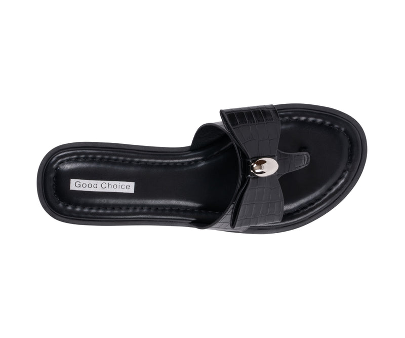 Women's Alba Black  Flat Sandals