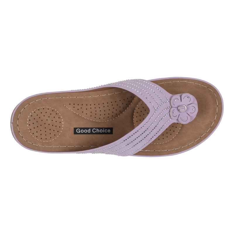 Women's Amari Flower Thong Flat Comfort Sandals