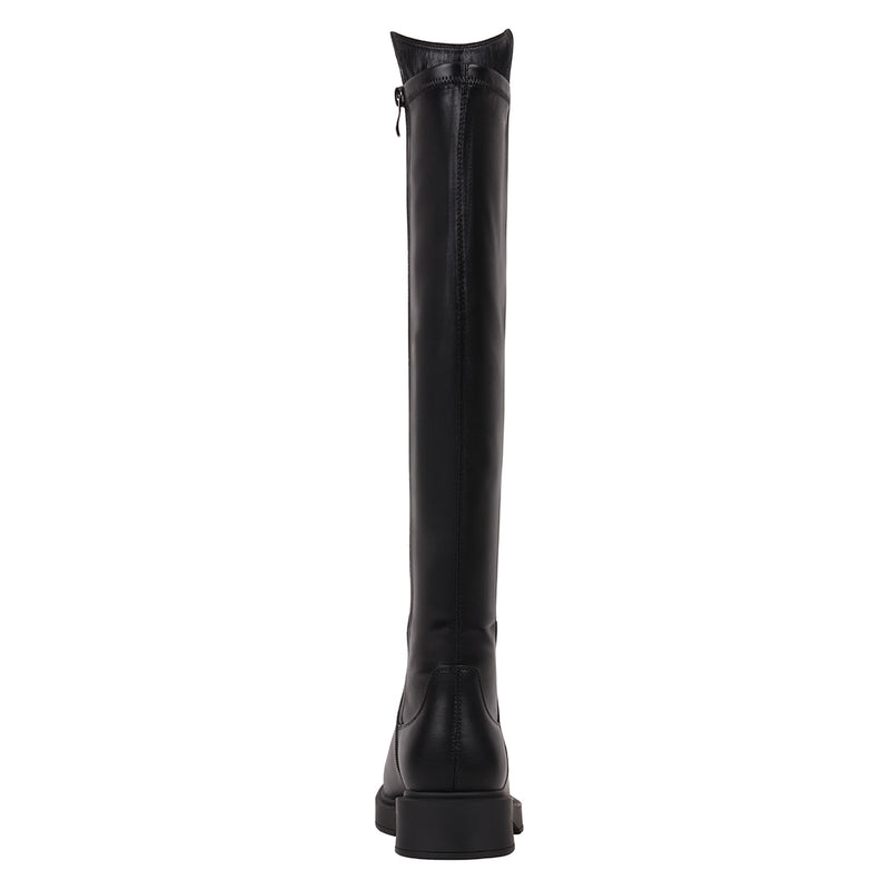 Women's Ayla Classic Black Vegan Leather Riding Boots