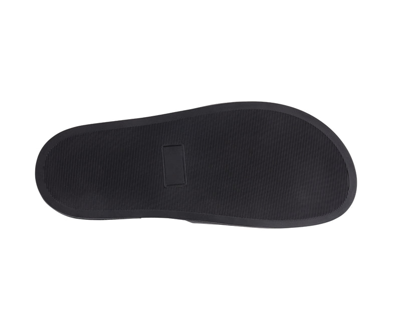 Women’s Basel Black Buckle Slide Footbed Sandals