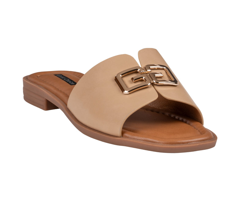 Women’s Bergen Tan Chain Link Flat Sandals