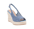 Women's Bowery Blue Crochet Espadrille Wedge Sandals