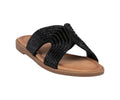 Women’s Carline Black Embellished Flat Sandals