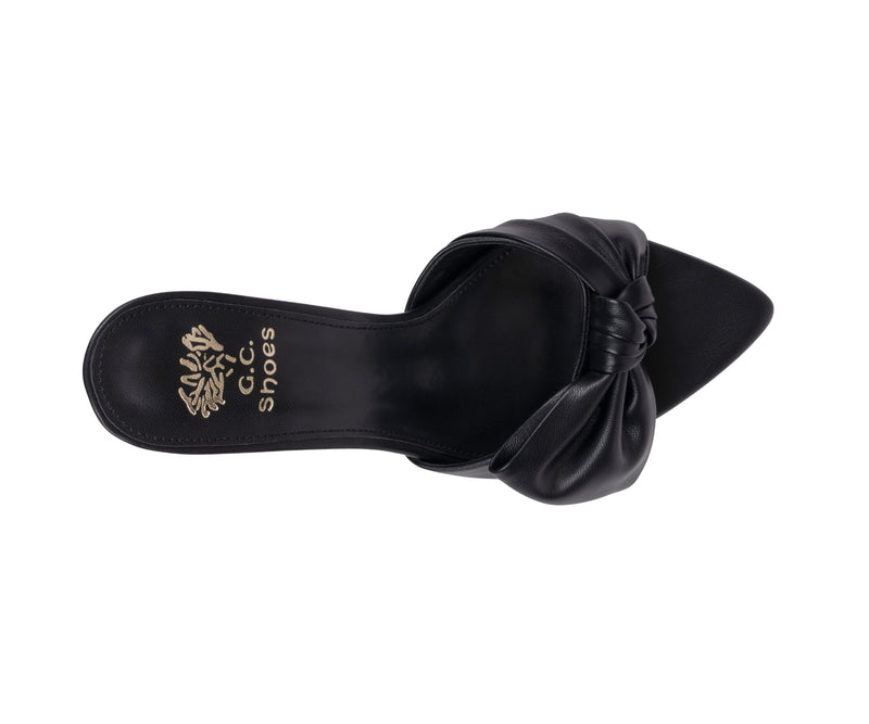 Women’s Carmen Black Bow Detail Dress Sandals
