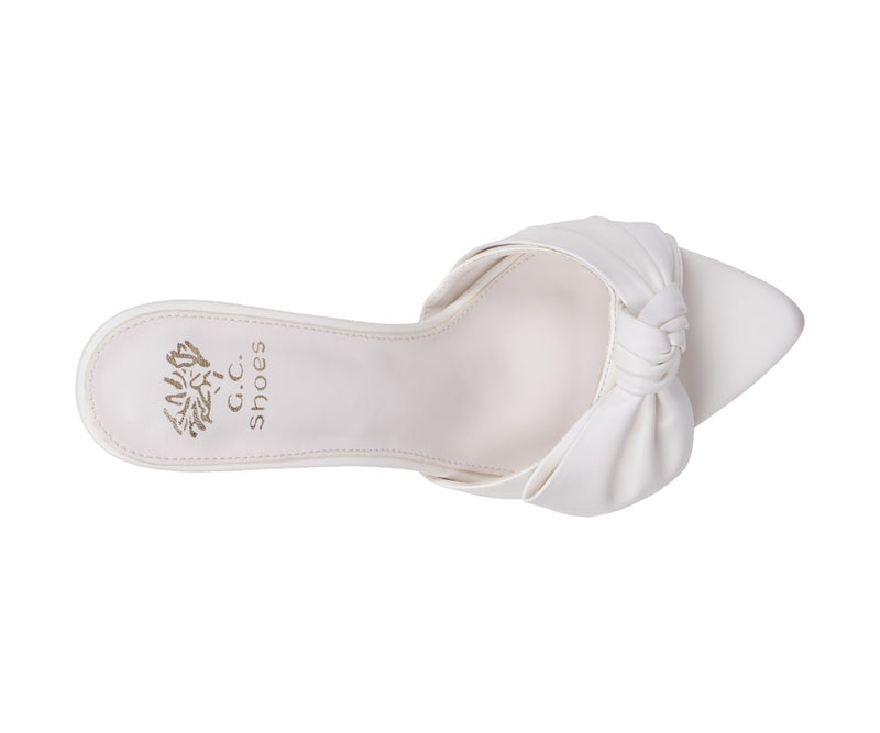Women’s Carmen White Bow Detail Dress Sandals