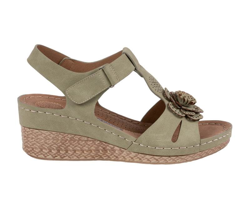 Women's Chirp Sage Floral Wedge Sandals