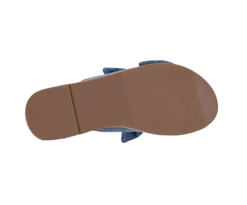 Women’s Cosmos Denim Double Bow Espadrille Wedge Sandals