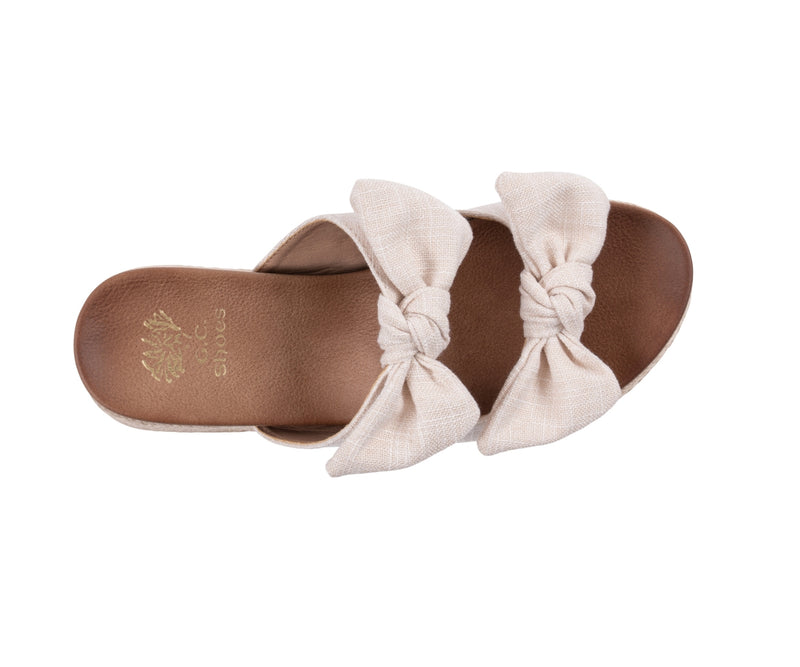 Women’s Cosmos Natural Double Bow Espadrille Wedge Sandals