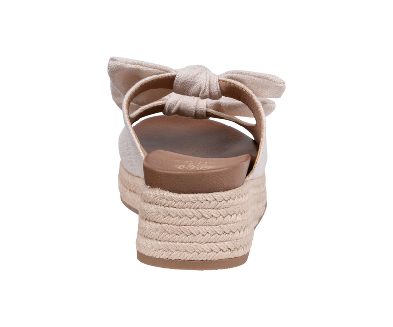 Women’s Cosmos Natural Double Bow Espadrille Wedge Sandals