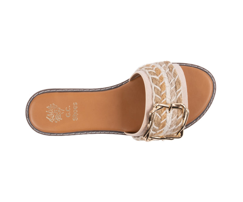 Women’s Devon Nude Grommet Toe Loop Flat Sandals