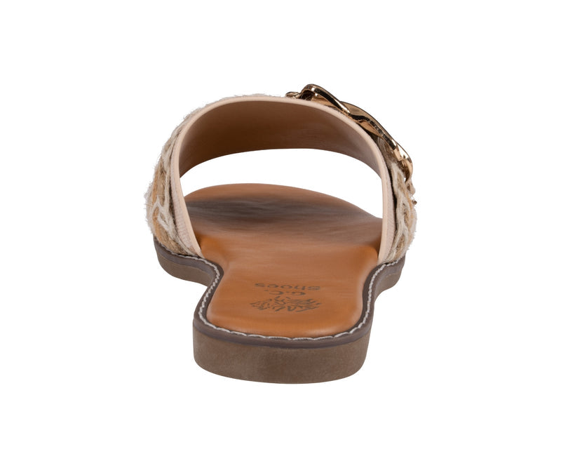 Women’s Devon Nude Grommet Toe Loop Flat Sandals