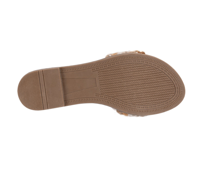 Women’s Devon Nude Grommet Toe Loop Flat Sandals