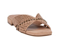 Women’s Elara Nude Rhinestone Crisscross Flat Sandals