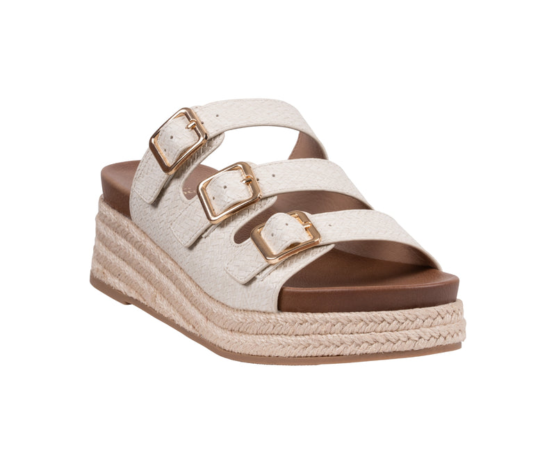 Women’s Fabulist Ice Triple Buckle Espadrille Wedge Sandals