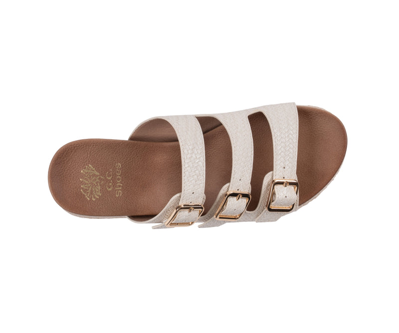 Women’s Fabulist Ice Triple Buckle Espadrille Wedge Sandals