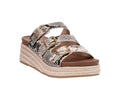Women’s Fabulist Natural Snake Triple Buckle Espadrille Wedge Sandals