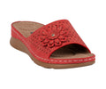 Women's Gabbie Red Flower Rosette Comfort Sandals