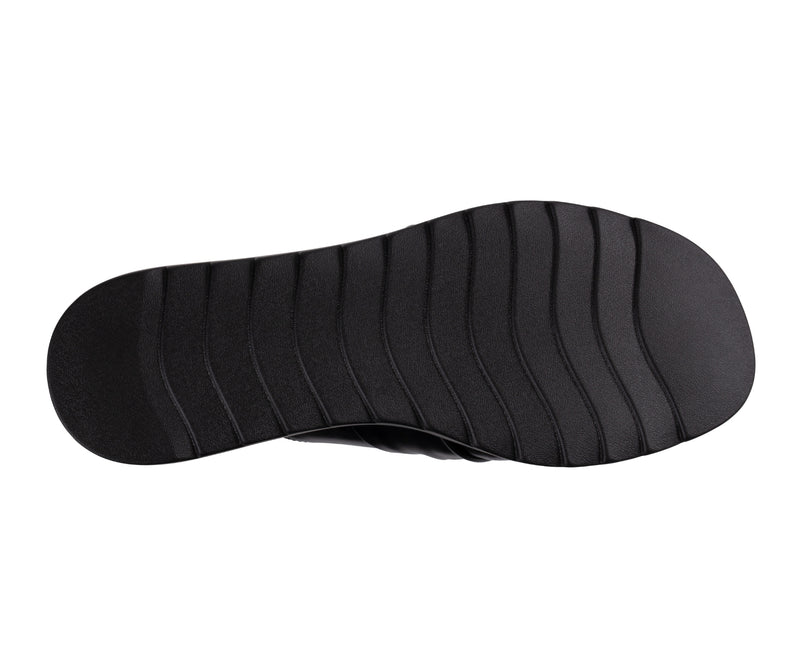 Women's Harlow Black Bow Wedge Sandals