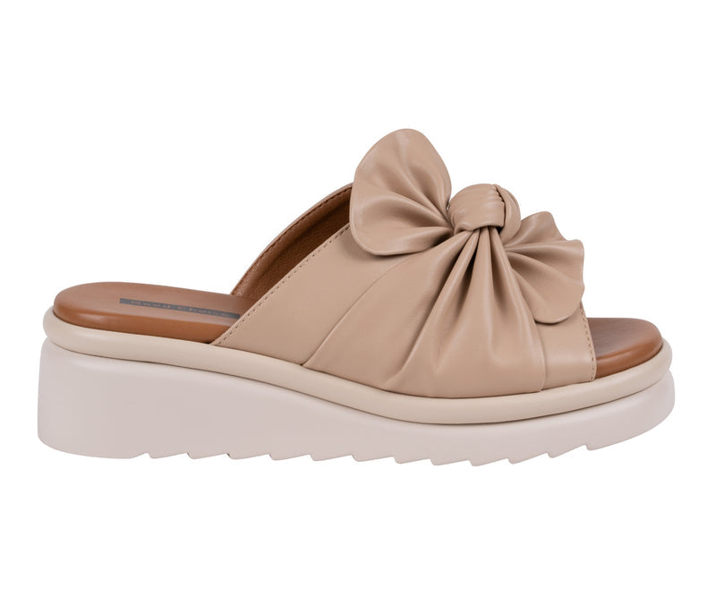 Women's Harlow Nude Bow Wedge Sandals