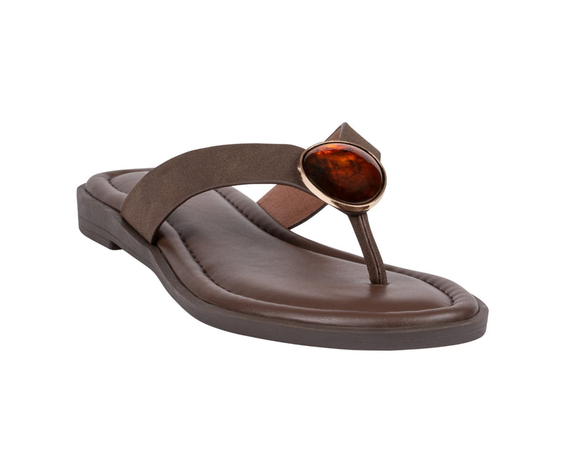 Women's Jaylis Brown  Flat Sandals