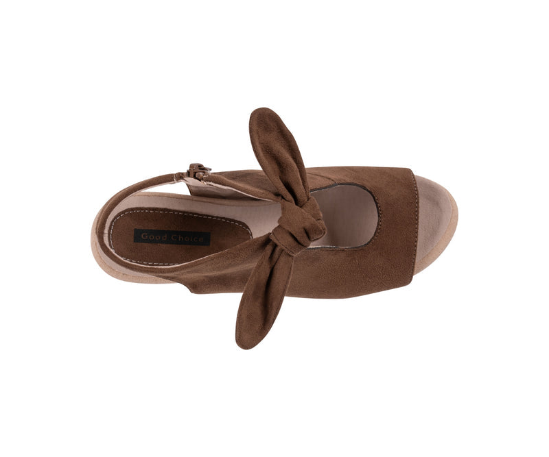 Women's Kimora Chocolate Suede Heeled Sandals