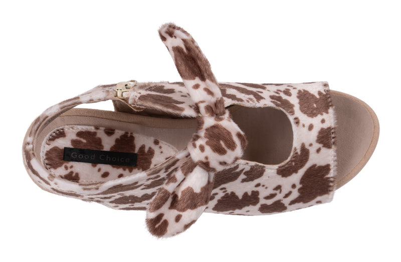 Women's Kimora Cow Print Heeled Sandals