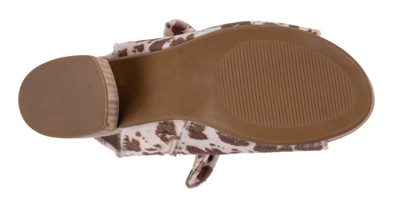 Women's Kimora Cow Print Heeled Sandals