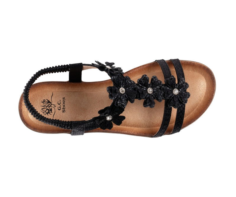 Women's Lily Black Flat Sandals