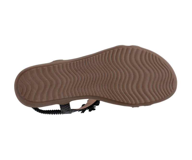 Women's Lily Black Flat Sandals