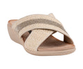 Women's Linnie Natural Woven Crisscross Comfort Sandals
