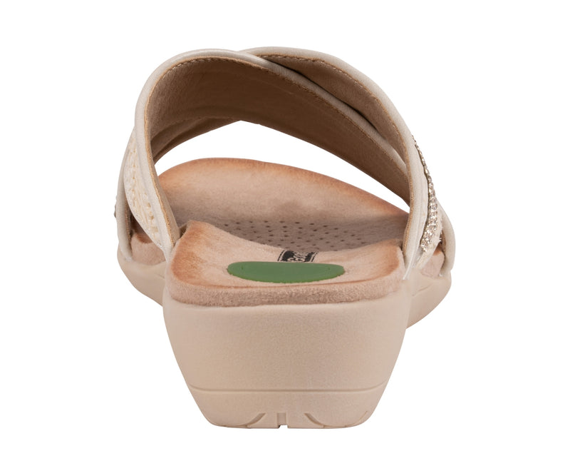 Women's Linnie Natural Woven Crisscross Comfort Sandals