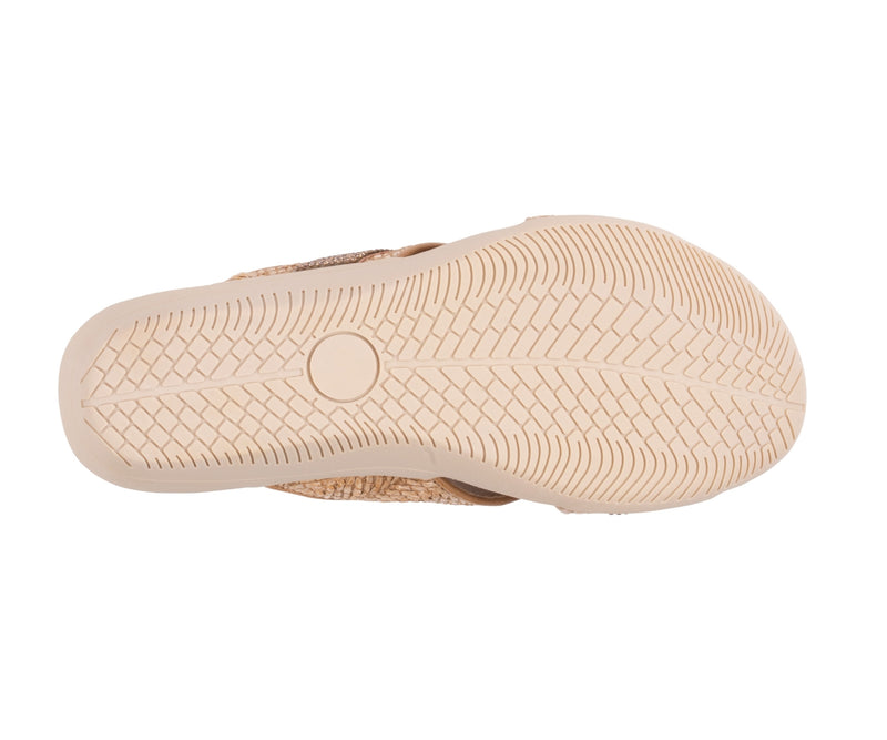 Women's Linnie Tan Woven Crisscross Comfort Sandals