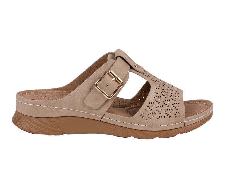 Women's Loni Nude Embellished Comfort Sandals