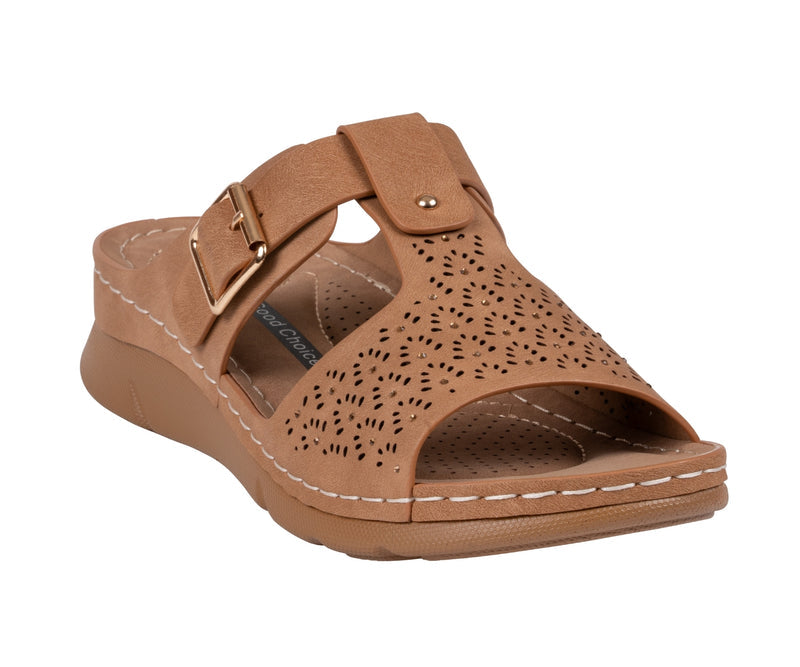 Women's Loni Tan Embellished Comfort Sandals