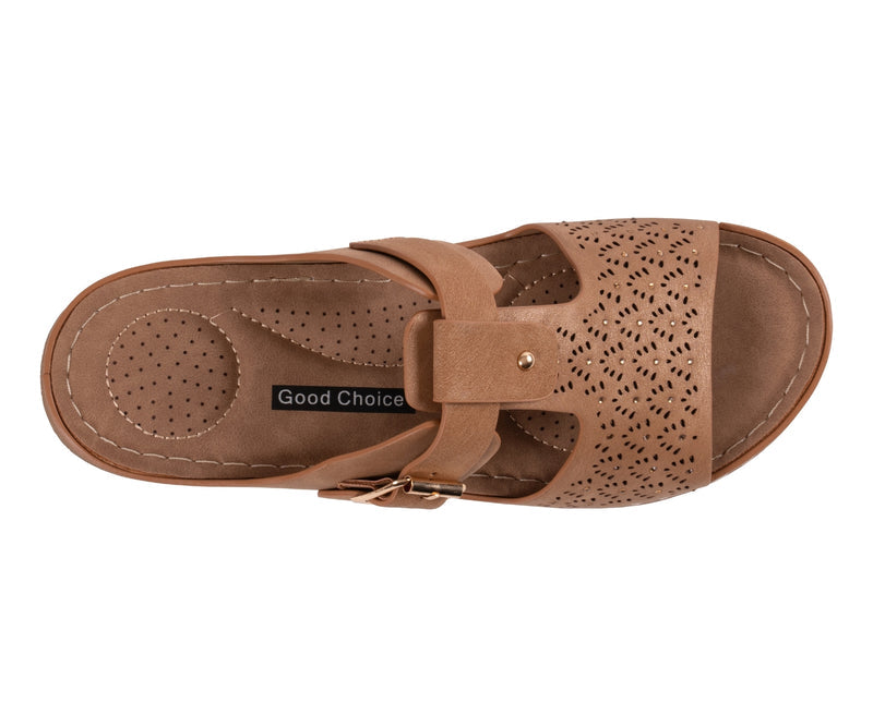 Women's Loni Tan Embellished Comfort Sandals