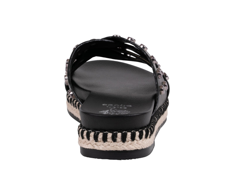 Women’s Loola Black Studded Espadrille Platform Sandals