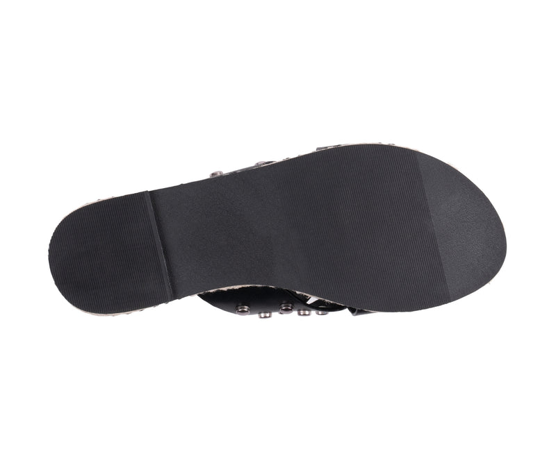Women’s Loola Black Studded Espadrille Platform Sandals