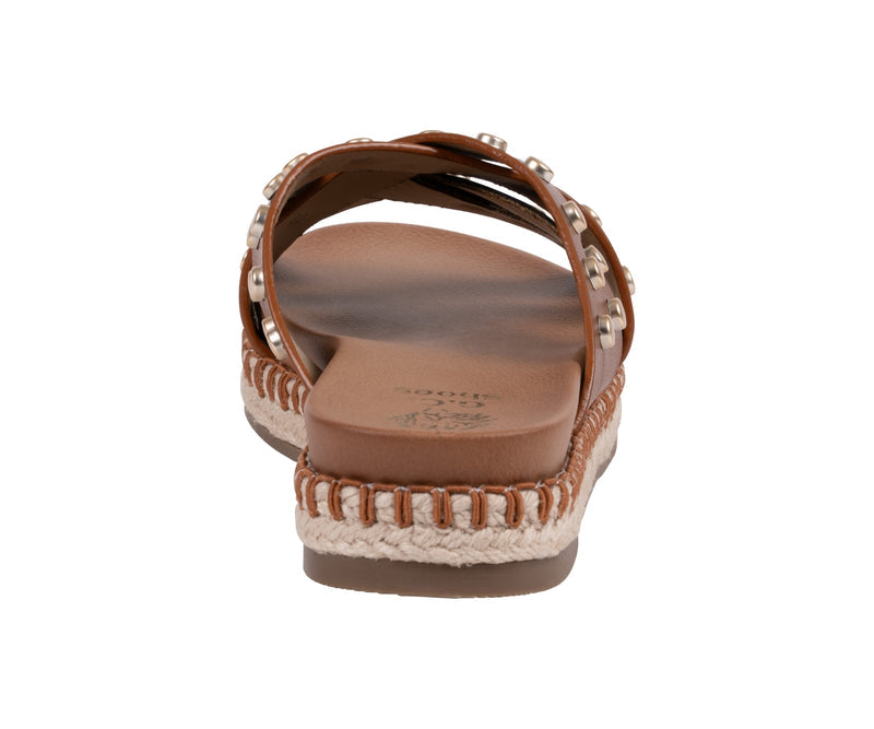 Women’s Loola Cognac Studded Espadrille Platform Sandals