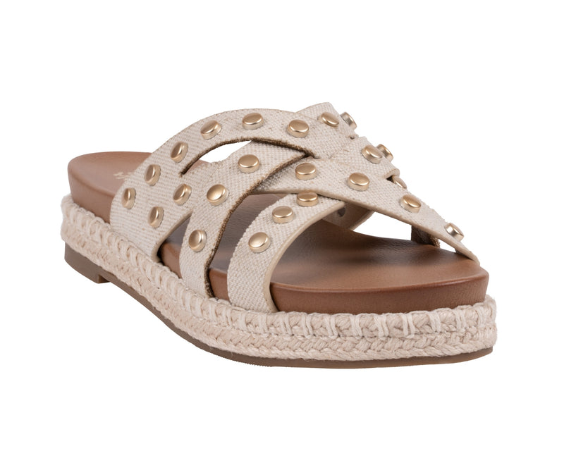 Women’s Loola Natural Studded Espadrille Platform Sandals