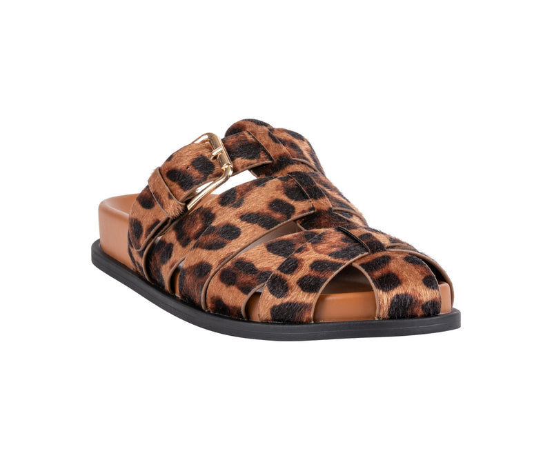 Women’s Lovely Leopard Multi-Strap Footbed Sandals