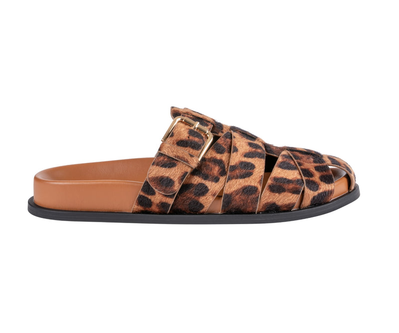 Women’s Lovely Leopard Multi-Strap Footbed Sandals
