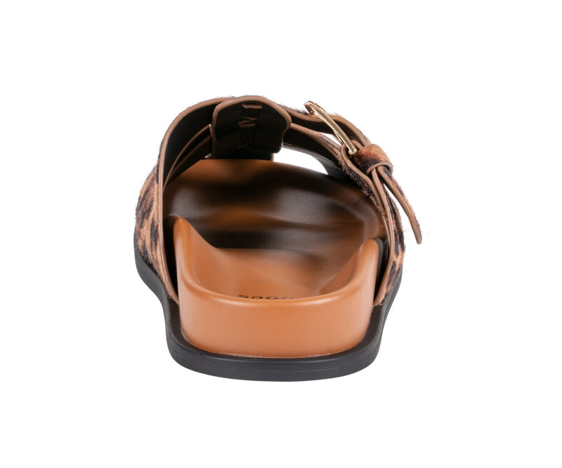 Women’s Lovely Leopard Multi-Strap Footbed Sandals