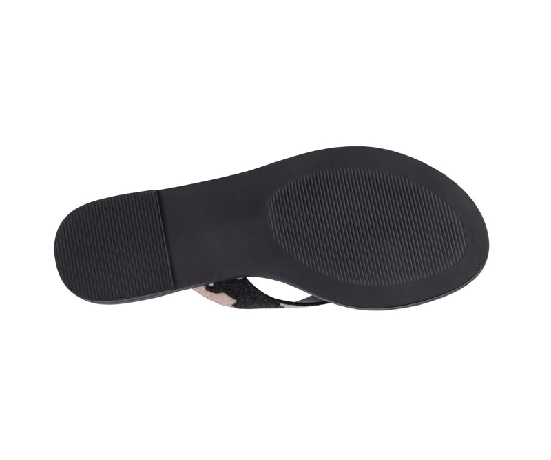 Women's Lumi Black Embellished Flat Sandals