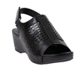 Women's Mahina Black Perforated Wedge Sandals