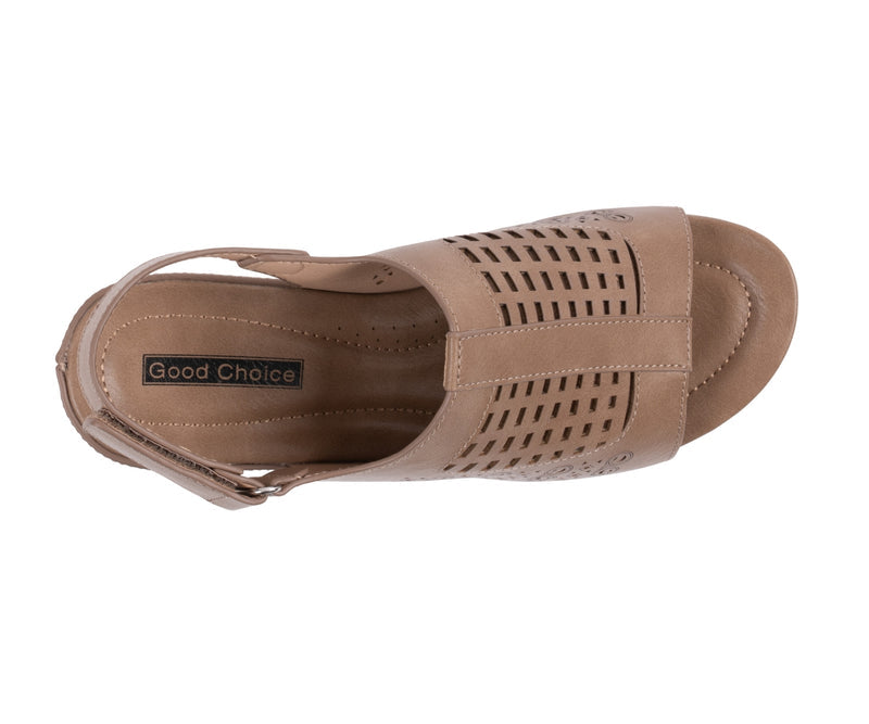 Women's Mahina Ivory Perforated Wedge Sandals