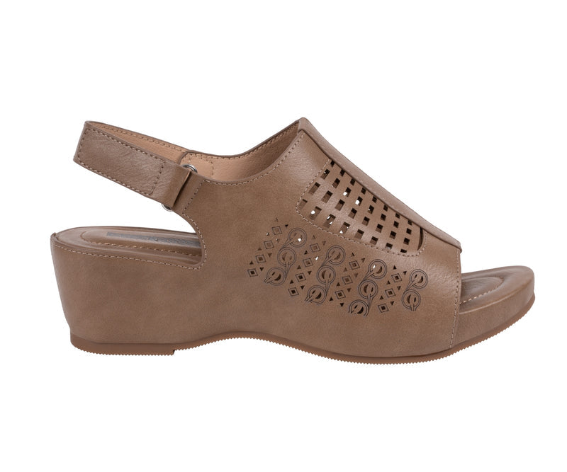 Women's Mahina Ivory Perforated Wedge Sandals