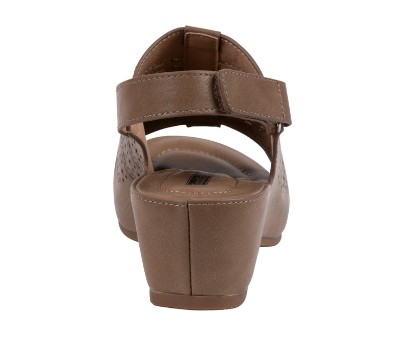 Women's Mahina Ivory Perforated Wedge Sandals