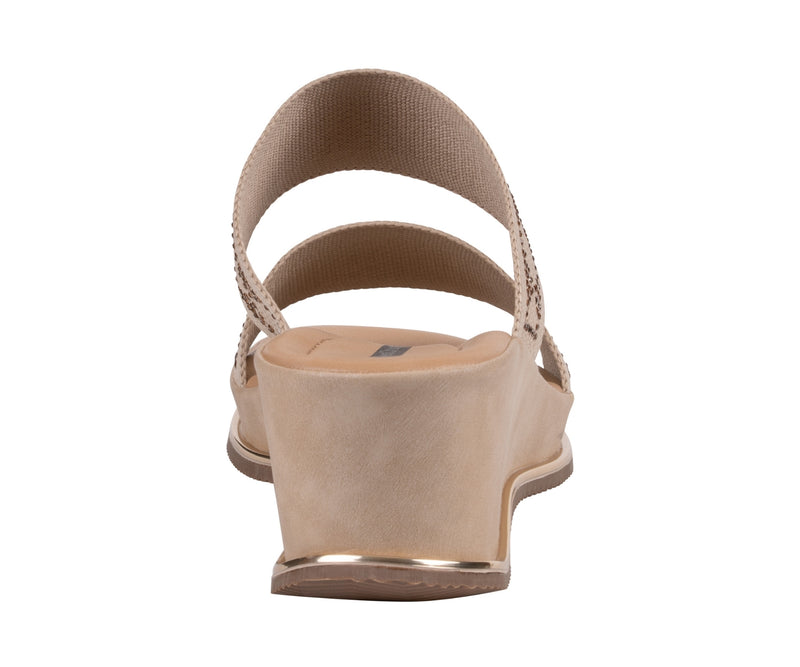 Women's Maycee Nude Embellished Knit Wedge Sandals