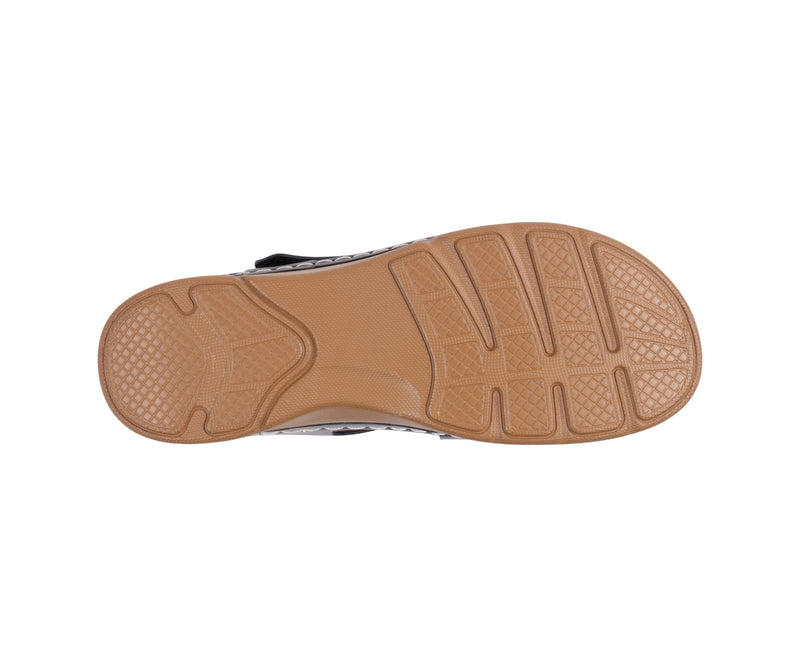 Women's Merisa Black Velcro Band Comfort Sandals